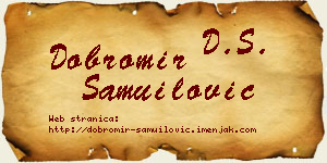 Dobromir Samuilović vizit kartica